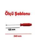 Kendo Tornavida Vida Civata Sökme Sıkma Manuel El Klasik Yıldız Düz Uç Uçlu 6x125 KTT6126 - 3