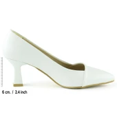 Erkan Saçmacı Laura Beyaz Zarif Gelinlik Sivri Burun Topuklu Ayakkabı - 2