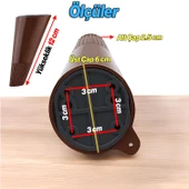 Ahşap Desenli Ayak Açılı Konik 12 cm Mobilya Yükseltici Baza Ayağı Koltuk Kanepe Altı Ayak 4 Adet - 5
