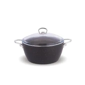 FMS G1004GLXS Galaxy 24 Cm Derin Granit Tencere Siyah Metal - 1