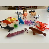 Hayvanlar Alemi Seti 15 Parçalı Full Set Deniz Hayvanları ve Kara Hayvanları thumbnail 2