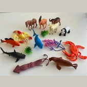 61408809 Hayvanlar Alemi Seti 15 Parçalı Full Set Deniz Hayvanları ve Kara Hayvanları thumbnail 2