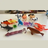 Hayvanlar Alemi Seti 15 Parçalı Full Set Deniz Hayvanları ve Kara Hayvanları thumbnail 5