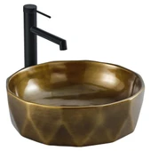 LENA TEZGAH ÜSTÜ ÇANAK LAVABO E-2110BR BRONZ - 1