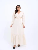 7408 ELBİSE-BEJ thumbnail 1