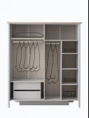 Yakamoz Sis Gri 4 Kapaklı Elbise Dolabı Gardırop 173x56x201cm - 4