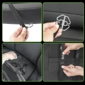 Oto Hasır Bambu Minder Ön Siyah İkili Takım Bel Destekli Terletmez WF-1819-BK - 5