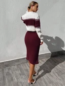 Kadın Uzun Kollu Triko Etekli Takım thumbnail 5