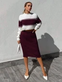 Kadın Uzun Kollu Triko Etekli Takım thumbnail 2