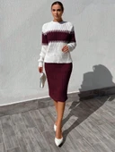 Kadın Uzun Kollu Triko Etekli Takım thumbnail 1