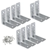 10 ADET Mobilya Dolap Duvar Sabitleme  Metal Köşebent 100x100x40 Mm Bağlantı Aparatı L Demiri Gönye thumbnail 5