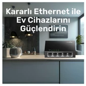 Cudy FS105 5Port 10/100Mbps Duvar Montajlı Metal Masaüstü Switch - 7