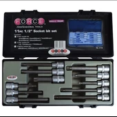 Force 11 Parça 1/2" Lokmalı Torx-Hex Uzun Bits Seti Profesyonel (Tr'de Tek) - 1