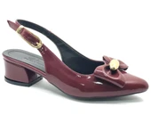 Mehtap Arkası Açık Fiyonk Detaylı Klasik Kadın Topuklu Ayakkabı thumbnail 8