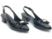 Mehtap Arkası Açık Fiyonk Detaylı Klasik Kadın Topuklu Ayakkabı thumbnail 3