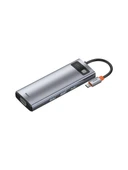BASEUS 9 in 1 Metal Gleam 9 Port Type-C Hub Adapter HDMIx1+USB3.0x3+PDx1+SD/TFx1+RJ45x1+VGA CAHUB-CU0G - 1