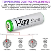 I-Gen B181 4 Adet AA 2700 mAh Şarjlı Kalem Pil + 4 Adet AAA 900 mAh Şarjlı İnce Kalem Pil 1.2V NI-MH - 2