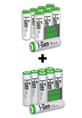 I-Gen B182 8 Adet AA 2700 mAh Şarjlı Kalem Pil + 8 Adet AAA 900 mAh Şarjlı İnce Kalem Pil 1.2V NI-MH - 1