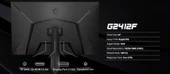 MSI 23.8" G2412F 1920x1080 (FHD) 16:9 FLAT RAPID IPS 180HZ 1MS ADAPTIVE-SYNC GAMING MONITOR - 11