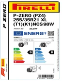 Pirelli 255/35R21 98W XL P-zero Pz4 T1 Pncs ELT Oto Yaz Lastiği (Üretim Yılı: 2024) - 2