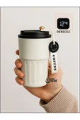 Dijital Led Göstergeli 316 L Palanmaz Çelik 400 ML Termos Kupa Bardak Çift Yalıtımlı Kahve Fincan - 1