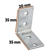 (5 ADET) Mobilya Eşya Dolap Yatak Duvara Sabitleme Köşebent Bağlantı Aparatı L Demiri Gönye 35x35x20 Mm thumbnail 3