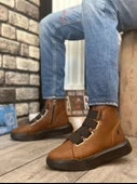 ET0142 Bantlı Erkek Yüksek Taban Kahverengi Spor Bot - 2