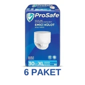 PROSAFE Yetişkin Emici Külot Hasta Bezi Xl Extra Büyük 180 Adet (6pkX30) - 1