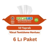 FRESHLİFE Vücut Temizleme Havlusu 6x50 (300 Yaprak) - 1
