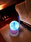 Atatürk fotoğrafı temalı  Işıklı ,izmir marşlı,müzikli Büyük Boy Kar küre thumbnail 7