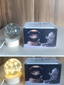 Ahşap altlıklı ışıklı küre thumbnail 9