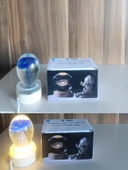 Ahşap altlıklı ışıklı küre - 3