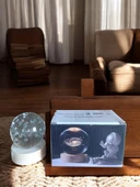 Ahşap altlıklı ışıklı küre thumbnail 5