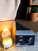 Deniz  anası temalı ışıklı ahşap altlıklı kar küre thumbnail 1