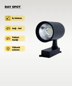 30W Siyah Ray Spot 4000K (Gün Işığı) - 1