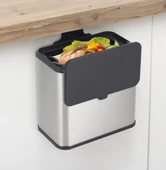 5five Simply Smart Dolap İçi Compact 5LT. Çöp Kovası Çelik - 2