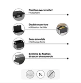 5five Simply Smart Dolap İçi Compact 5LT. Çöp Kovası Çelik - 5