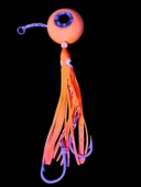 S.F. Melek Gözü Jig 150g Kırmızı UV - 0/3 No Paslanmaz İğne - Kırmızı Saçak - 3