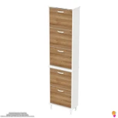 Modilayn VARBİ UMAY' 2 Li Kapı Önü 52x205x26 cm’ lik 5 Düşer Kapak 10 Göz Bölme Raf Ayakkabılık - 6