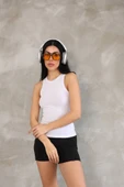 Kolsuz Badi Bluz - Beyaz - 1
