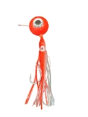 S.F. Melek Gözü Jig 150g Kırmızı UV - 0/3 No Paslanmaz İğne - Kırmızı Glow Saçak - 1