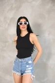 Kolsuz Badi Bluz - Siyah - 4