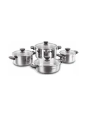 KORKMAZ A1678 8 PARÇA ÇELİK TENCERE SETİ - 1