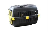 Petbox Kedi Taşıma Çantası Sarı Şeritli Siyah Renk - 1
