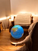 masaüstü 360 derece dönen ışıklı  dünya thumbnail 1