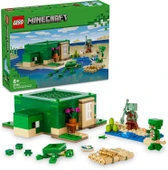 LEGO Minecraft Kaplumbağa Plaj Evi 21254-7 Yaş ve Üzeri Macera Oyunları Seven Çocuklar İçin 3 adet LEGO Minecraft Minifi - 1
