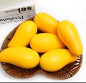 Nettenevime Yapay Meyve 6lı Paket Sarı Mango Fruit Tropik Meyve 12*7cm 1adet - 6