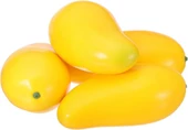 Nettenevime Yapay Meyve 6lı Paket Sarı Mango Fruit Tropik Meyve 12*7cm 1adet - 2