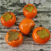 Yapay Meyve Cennet Hurması Fruit Tropik Meyve 12*7cm 1adet - 8