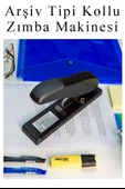 Büyük Boy Zımba Makinesi 1 Adet Arşiv Tipi Zımba Makinası 100 Sayfa Kapasite Zımba Teli Hediyeli Kollu Zımba Makinası - 4
